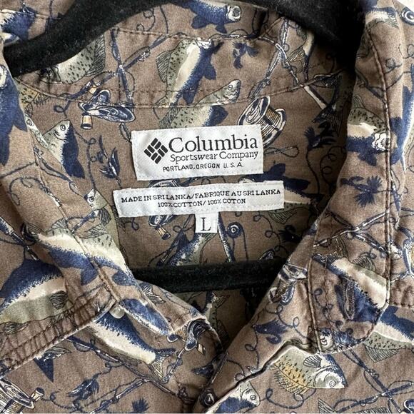Columbia Fly Fishing Outdoor Cotton Long Sleeve Button Up Shirt - Picture 6 of 6